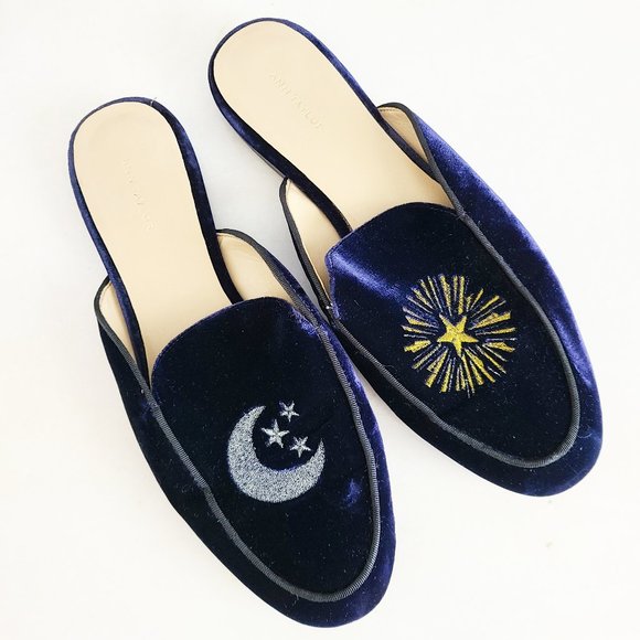 Ann Taylor Shoes - ANN TAYLOR valeria moon velvet loafer slides